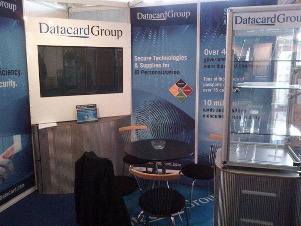 Datacard exhibition display - display screen and cabinet