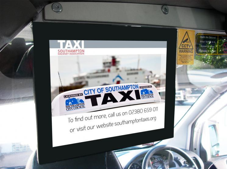 Taxi media player - in vehicle screens