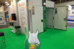 giant guitar for chickmaster tradeshow display