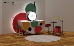 Graphic backdrops for Natal drums