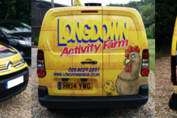 vehicle wraps and graphics for longdown activity farm