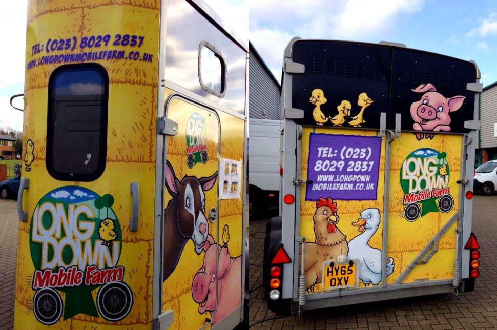 vehicle wraps and graphics for longdown activity farm