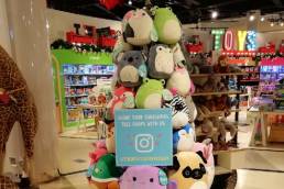 point of purchase instagram display for Squishmallow in Selfridges