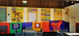 Wall graphics and displays for Longdown Farm playbarn 2